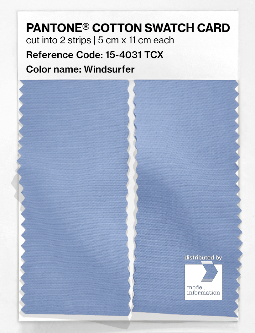 Product image 2 of the product “PANTONE® COTTON SWATCH CARD 15-4031 TCX Windsurfer ”