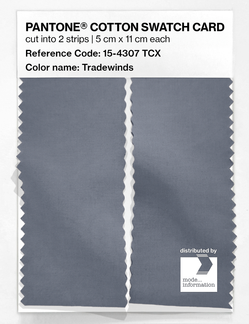 Product image 2 of the product “PANTONE® COTTON SWATCH CARD 15-4307 TCX Tradewinds ”