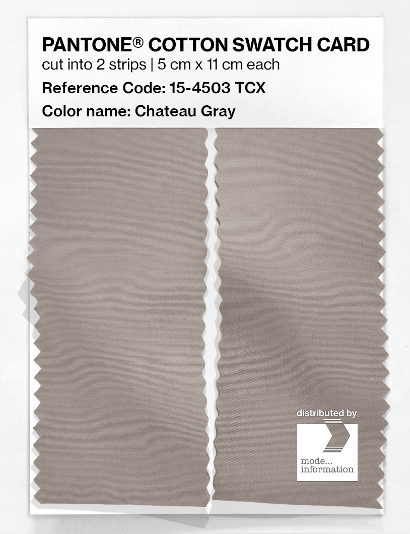 Product image 2 of the product “PANTONE® COTTON SWATCH CARD 15-4503 TCX Chateau Gray ”