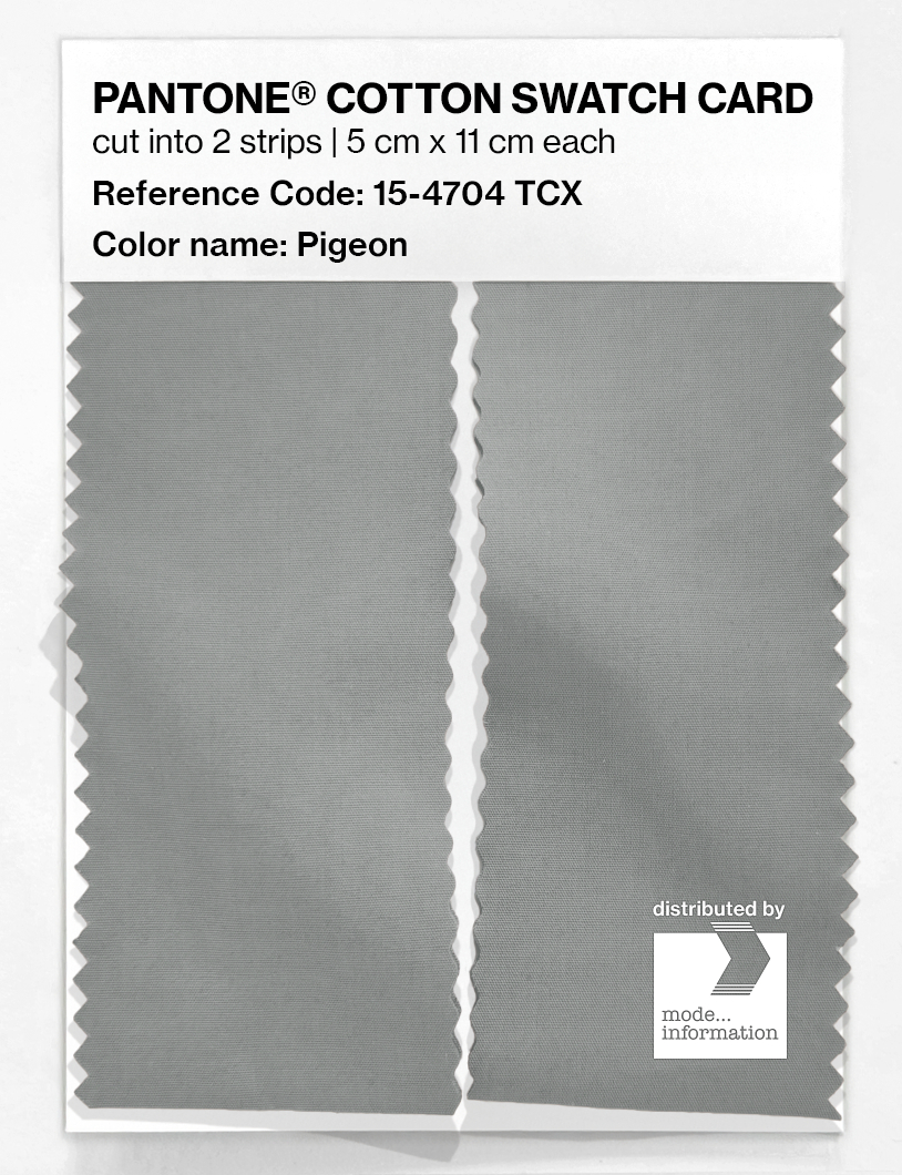 Product image 2 of the product “PANTONE® COTTON SWATCH CARD 15-4704 TCX Pigeon ”