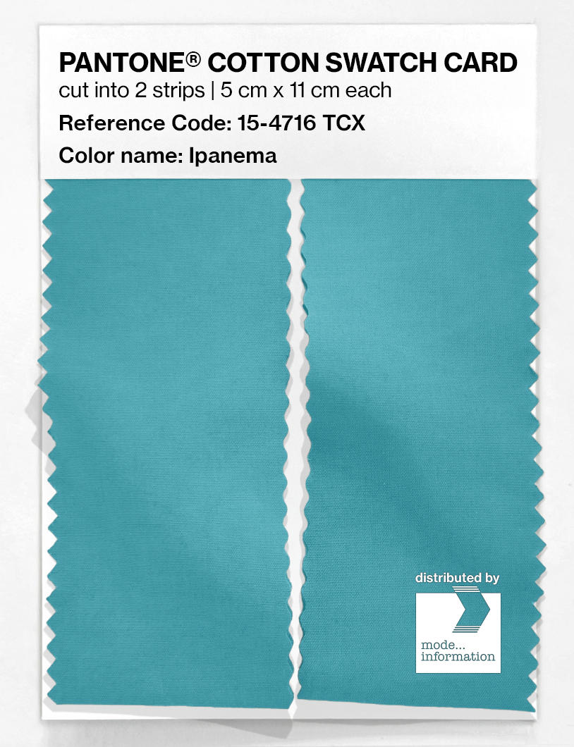 Product image 2 of the product “PANTONE® COTTON SWATCH CARD 15-4716 TCX Ipanema ”