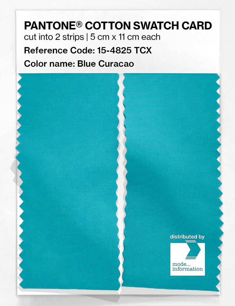 Artikelbild 2 des Artikels “PANTONE® COTTON SWATCH CARD 15-4825 TCX Blue Curacao “