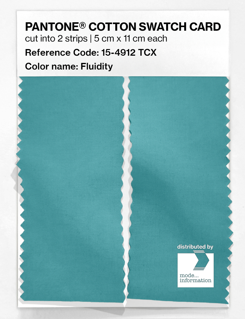Product image 2 of the product “PANTONE® COTTON SWATCH CARD 15-4912 TCX Fluidity ”