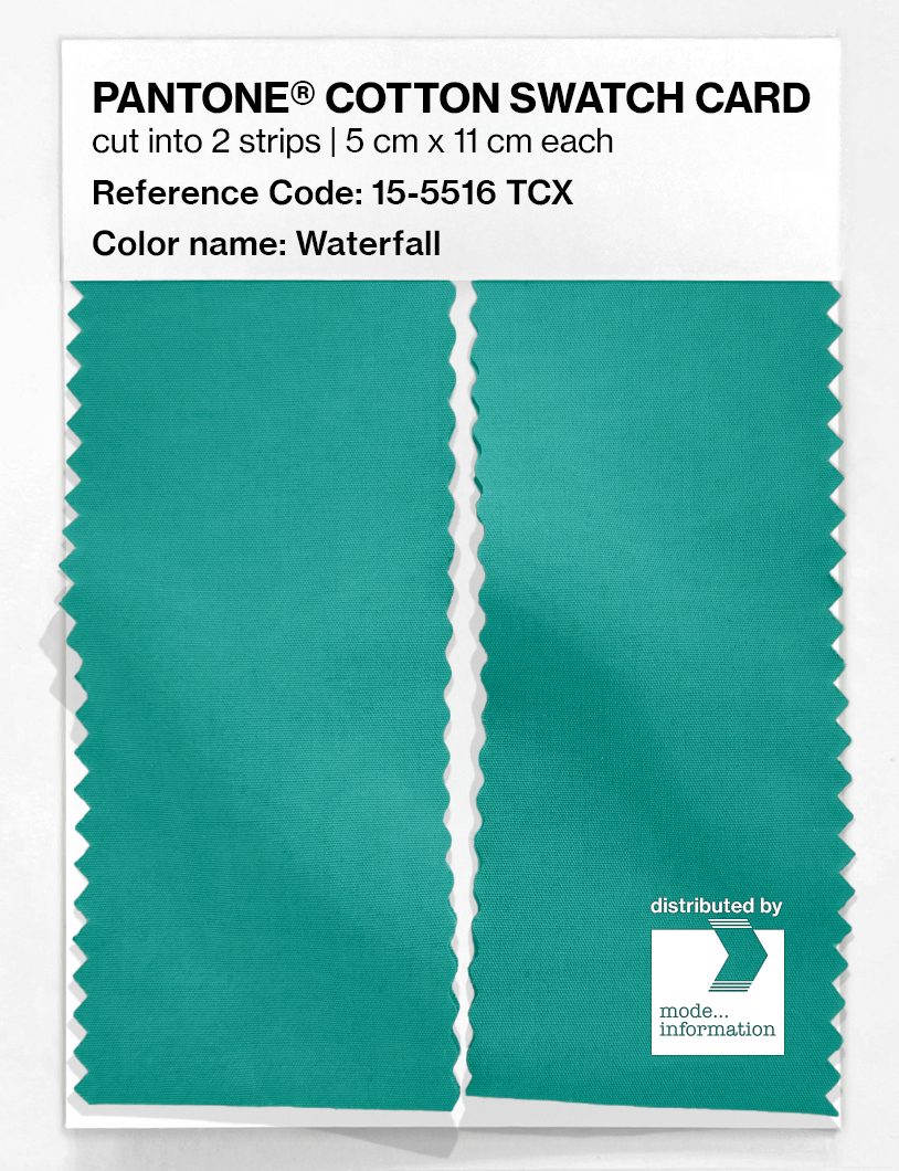 PANTONE® COTTON SWATCH CARD 15-5516 TCX Waterfall | mode