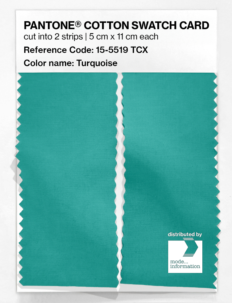 Product image 2 of the product “PANTONE® COTTON SWATCH CARD 15-5519 TCX Turquoise ”