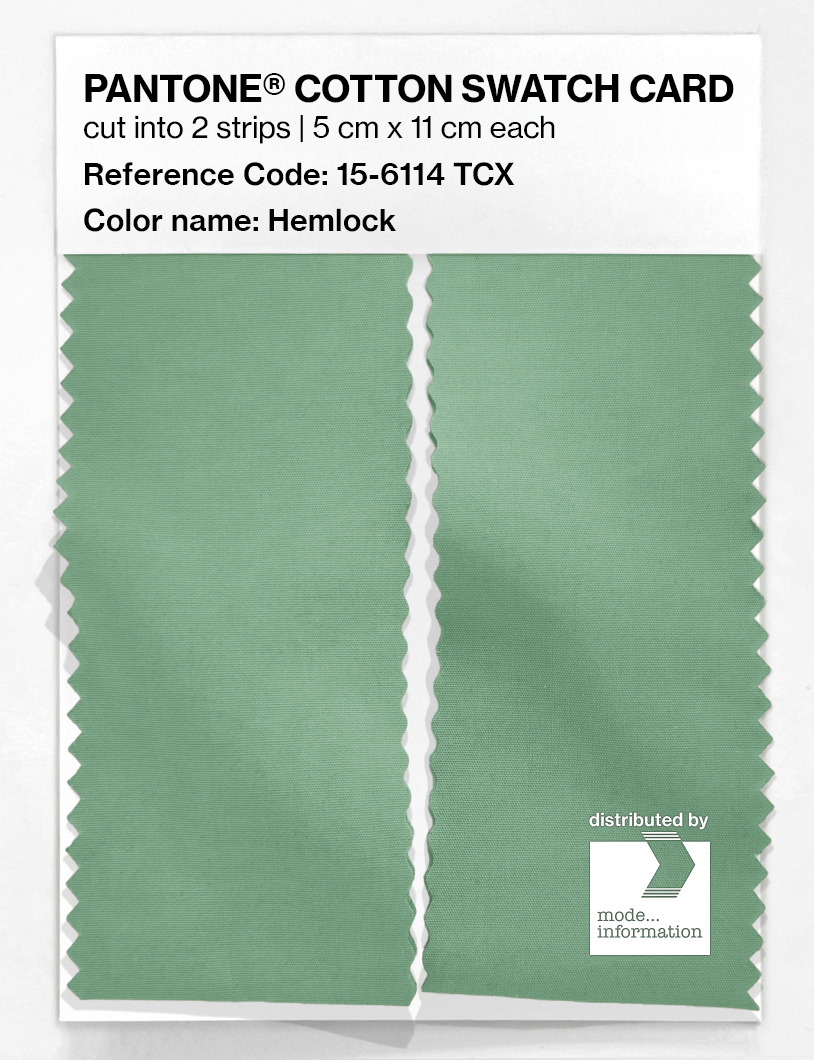 Product image 2 of the product “PANTONE® COTTON SWATCH CARD 15-6114 TCX Hemlock ”