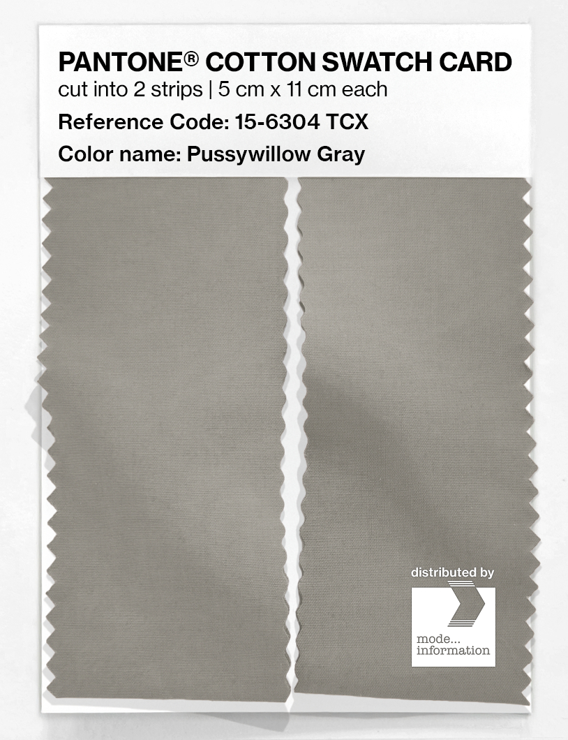 Artikelbild 2 des Artikels “PANTONE® COTTON SWATCH CARD 15-6304 TCX Pussywillow Gray “