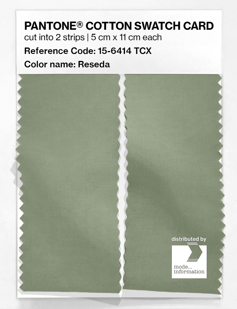 Product image 2 of the product “PANTONE® COTTON SWATCH CARD 15-6414 TCX Reseda ”