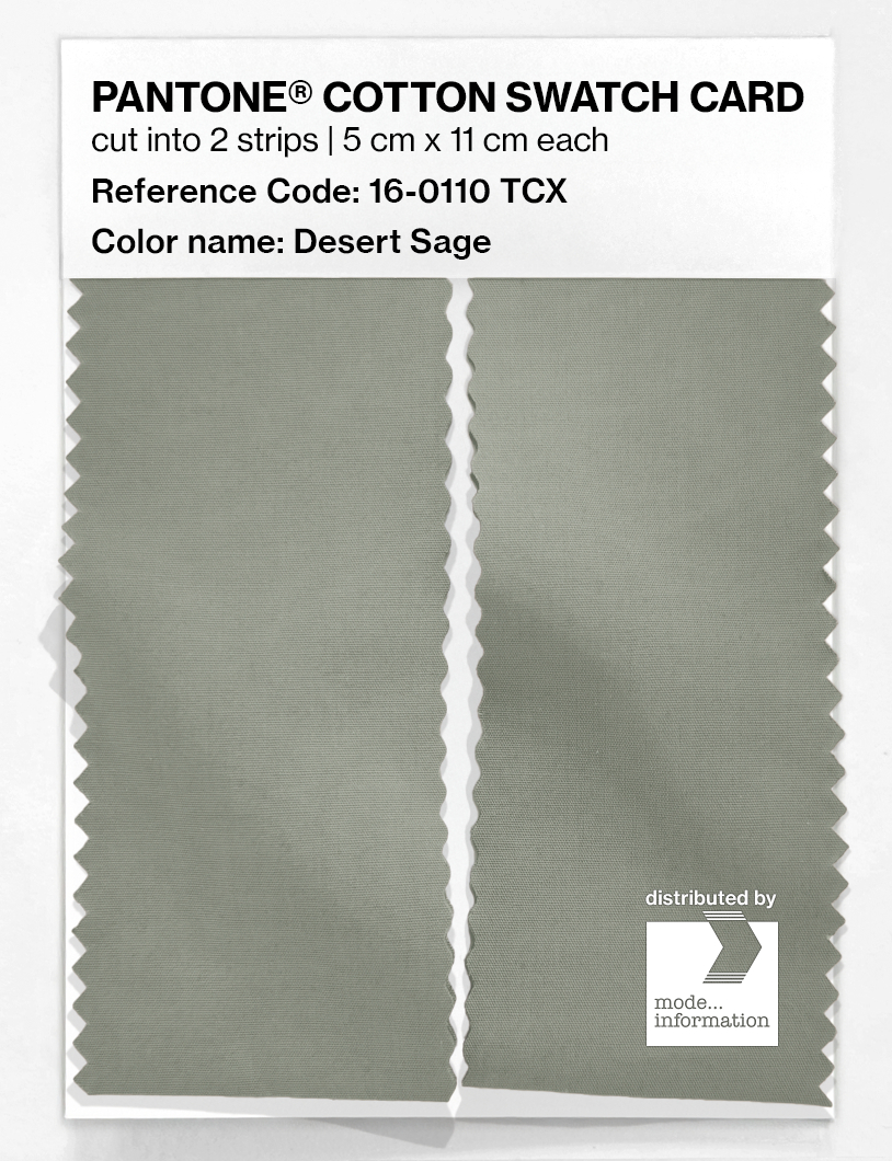 Product image 2 of the product “PANTONE® COTTON SWATCH CARD 16-0110 TCX Desert Sage ”