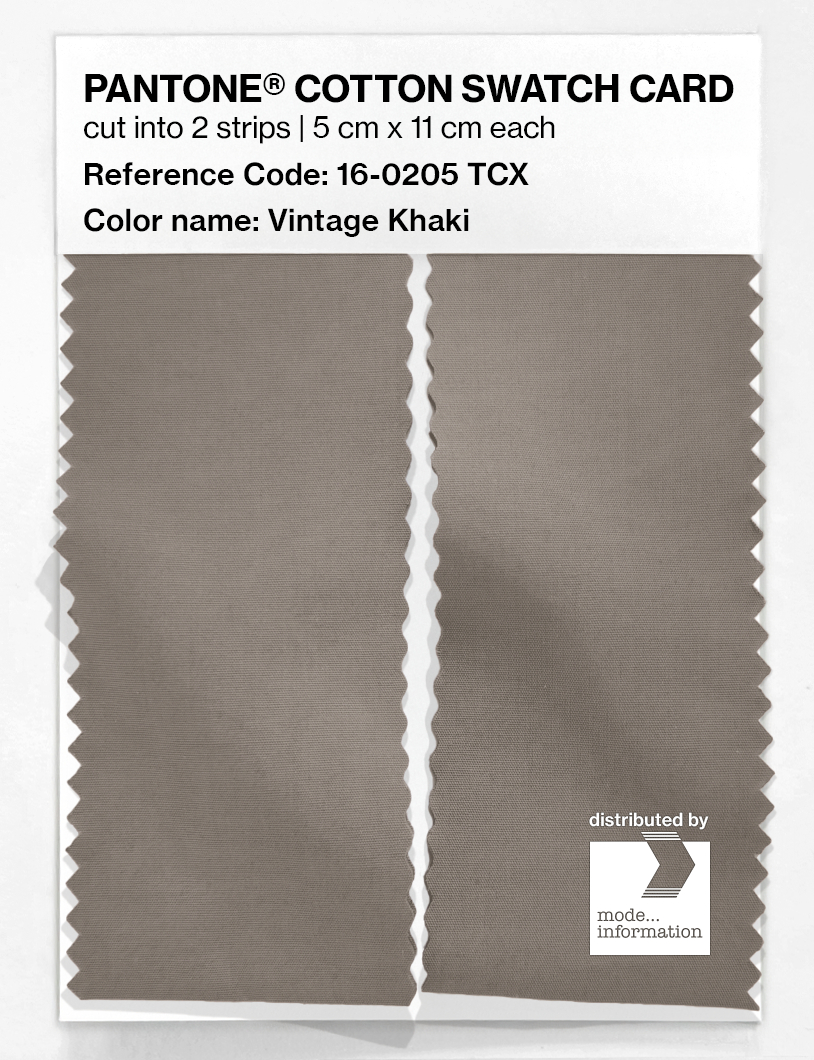 Product image 2 of the product “PANTONE® COTTON SWATCH CARD 16-0205 TCX Vintage Khaki ”