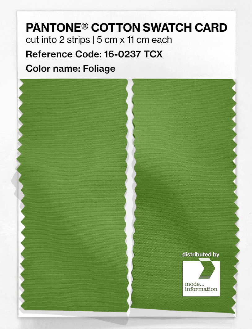 Product image 2 of the product “PANTONE® COTTON SWATCH CARD 16-0237 TCX Foliage ”