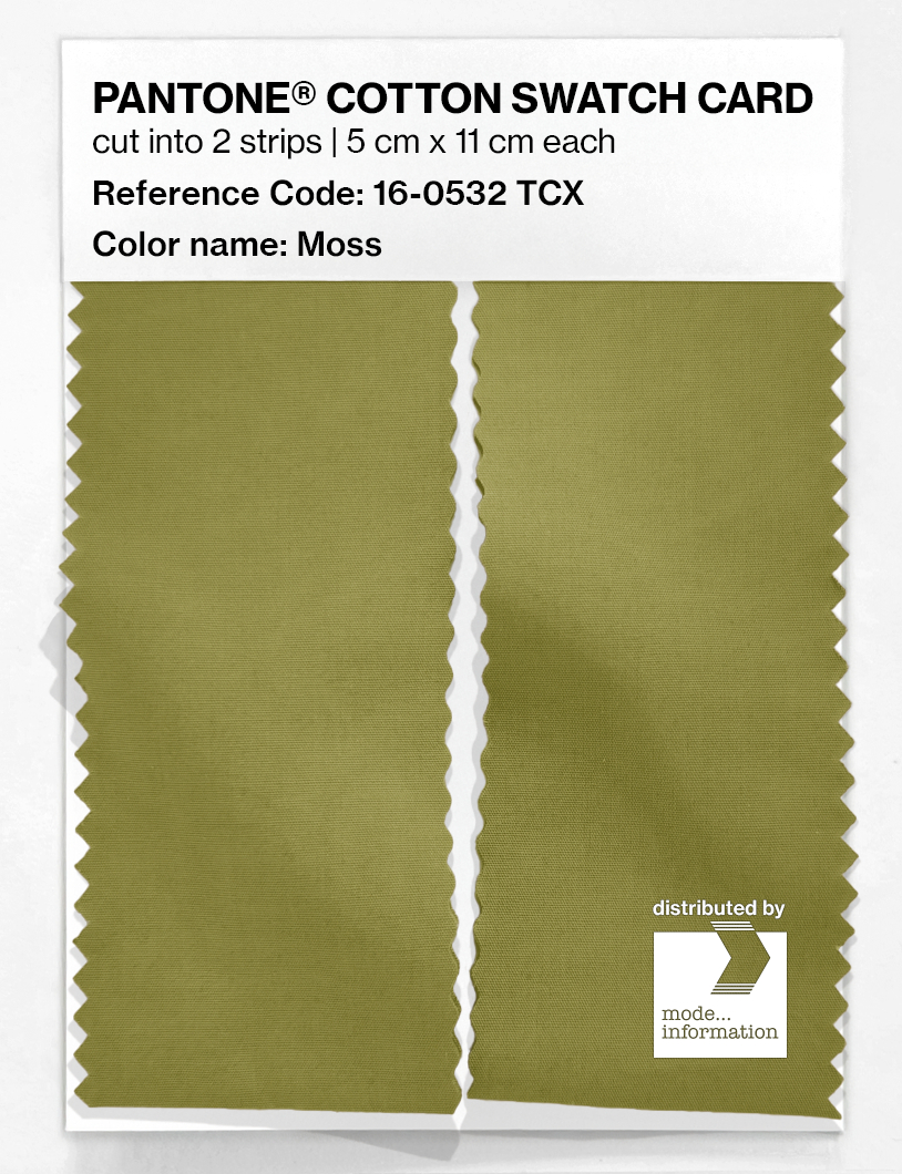 Product image 2 of the product “PANTONE® COTTON SWATCH CARD 16-0532 TCX Moss ”