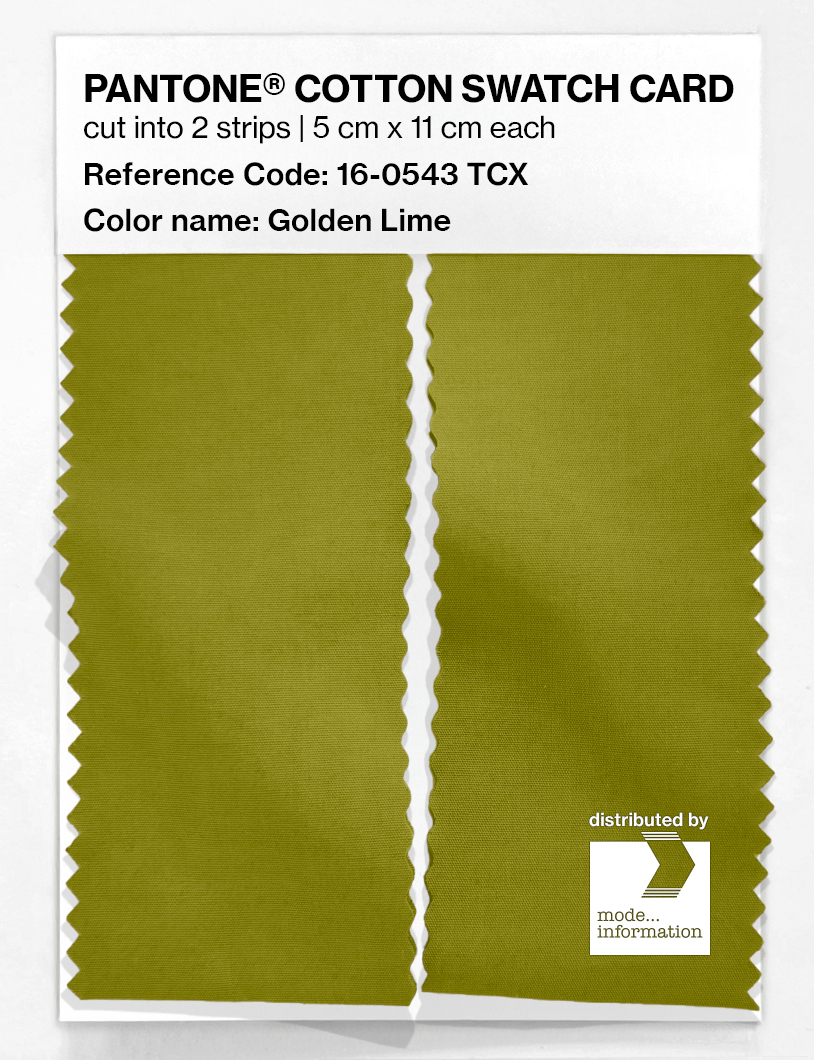 Product image 2 of the product “PANTONE® COTTON SWATCH CARD 16-0543 TCX Golden Lime ”