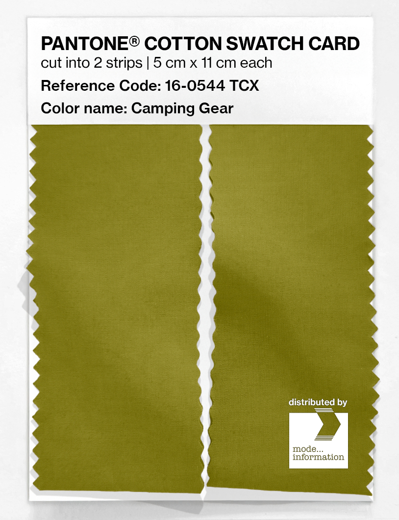 Product image 2 of the product “PANTONE® COTTON SWATCH CARD 16-0544 TCX Camping Gear ”