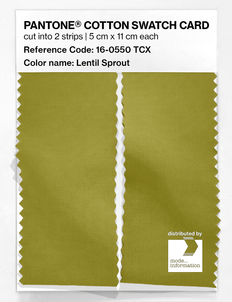 Product image 2 of the product “PANTONE® COTTON SWATCH CARD 16-0550 TCX Lentil Sprout ”