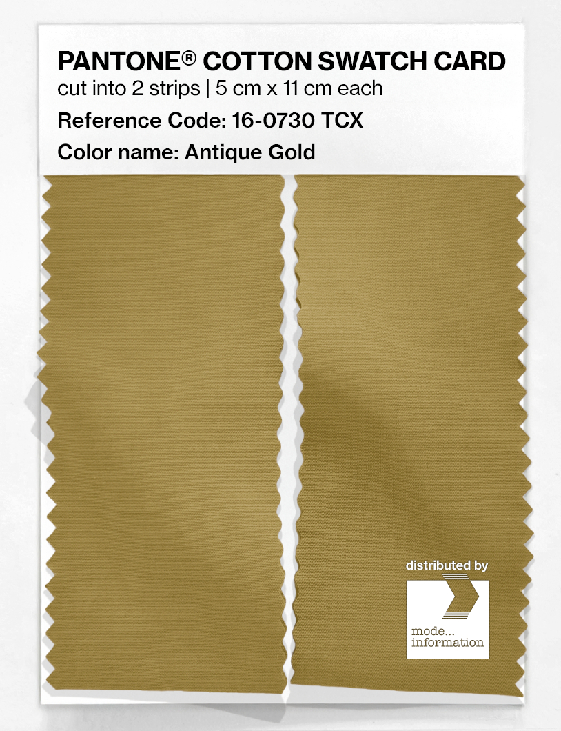Artikelbild 2 des Artikels “PANTONE® COTTON SWATCH CARD 16-0730 TCX Antique Gold “