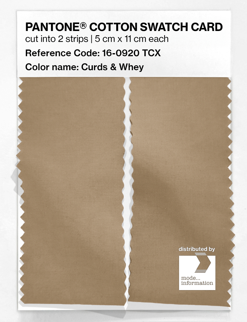 Product image 2 of the product “PANTONE® COTTON SWATCH CARD 16-0920 TCX Curds & Whey ”