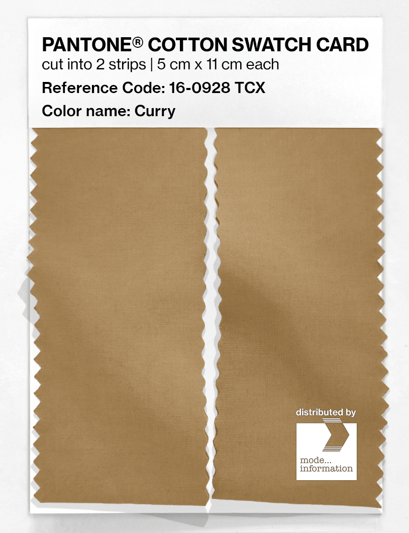 Product image 2 of the product “PANTONE® COTTON SWATCH CARD 16-0928 TCX Curry ”