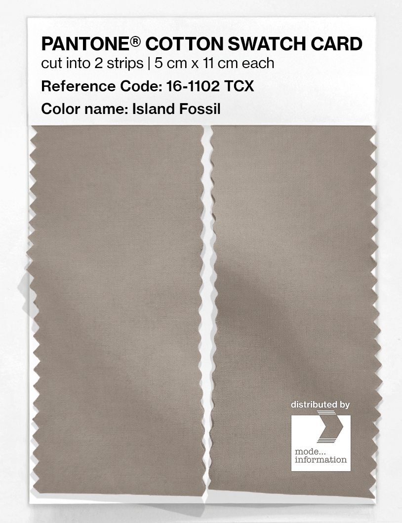 Product image 2 of the product “PANTONE® COTTON SWATCH CARD 16-1102 TCX Island Fossil ”