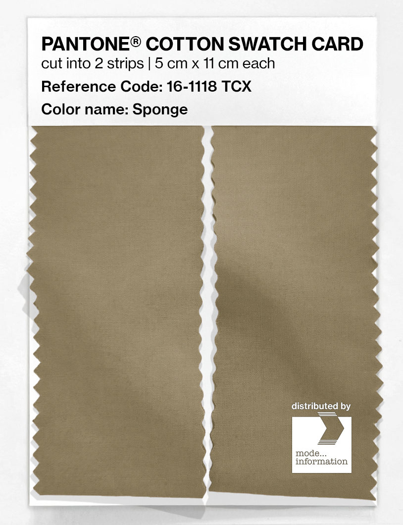 Product image 2 of the product “PANTONE® COTTON SWATCH CARD 16-1118 TCX Sponge ”
