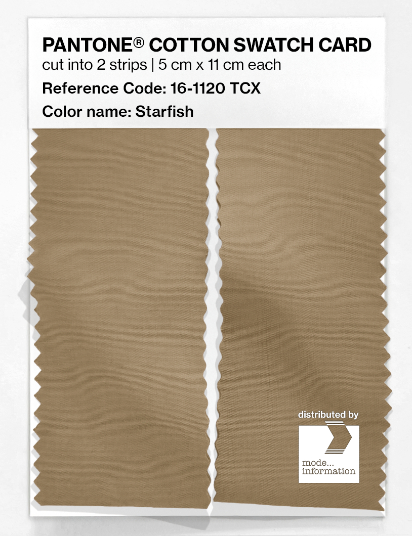 Product image 2 of the product “PANTONE® COTTON SWATCH CARD 16-1120 TCX Starfish ”