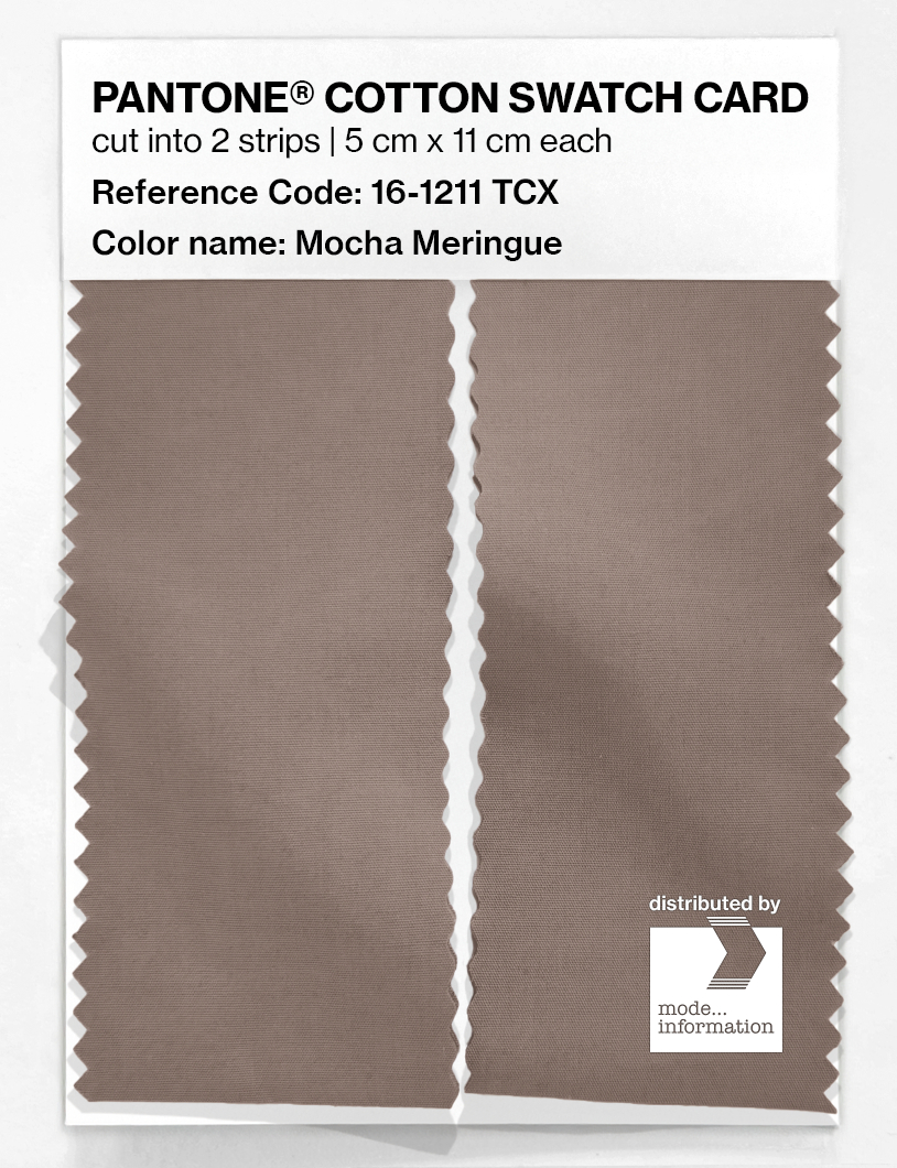 Product image 2 of the product “PANTONE® COTTON SWATCH CARD 16-1211 TCX Mocha Meringue ”