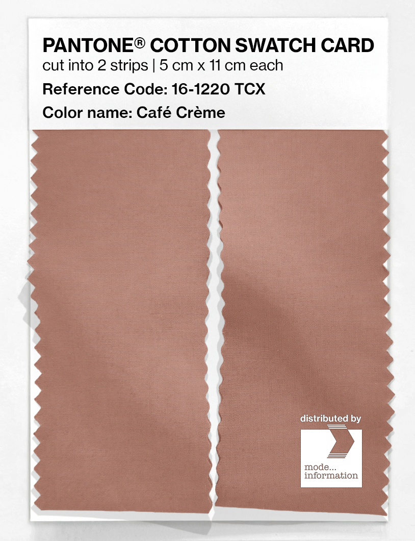 Product image 2 of the product “PANTONE® COTTON SWATCH CARD 16-1220 TCX Café Crème ”