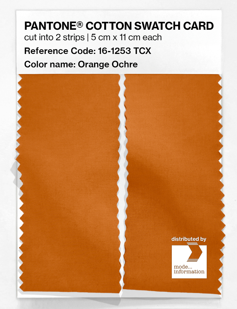Product image 2 of the product “PANTONE® COTTON SWATCH CARD 16-1253 TCX Orange Ochre ”