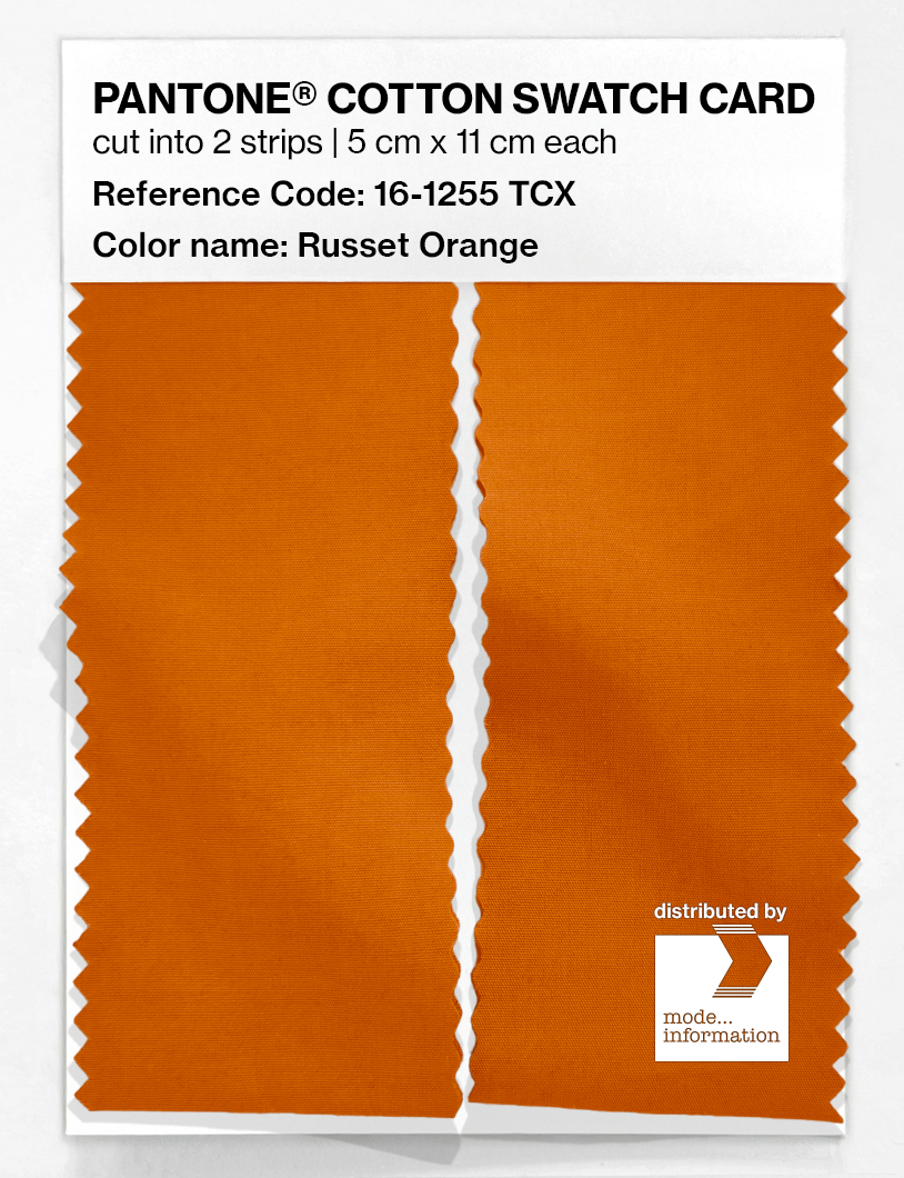Artikelbild 2 des Artikels “PANTONE® COTTON SWATCH CARD 16-1255 TCX Russet Orange “
