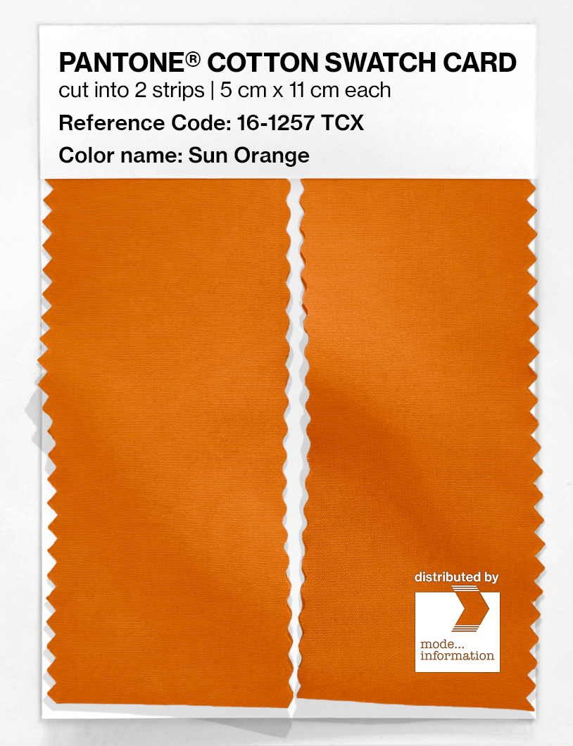 Product image 2 of the product “PANTONE® COTTON SWATCH CARD 16-1257 TCX Sun Orange ”