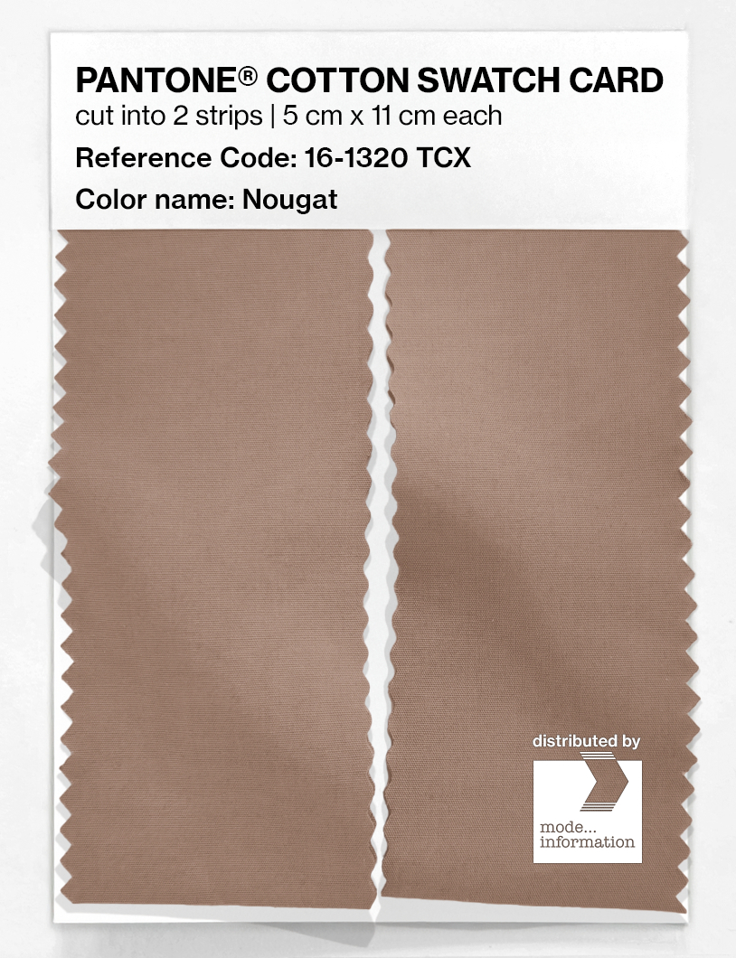 Product image 2 of the product “PANTONE® COTTON SWATCH CARD 16-1320 TCX Nougat ”