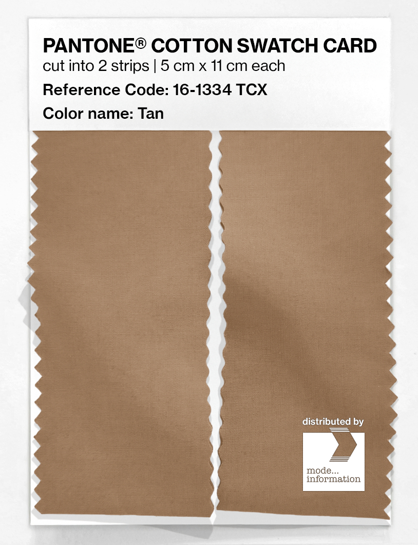 Product image 2 of the product “PANTONE® COTTON SWATCH CARD 16-1334 TCX Tan ”