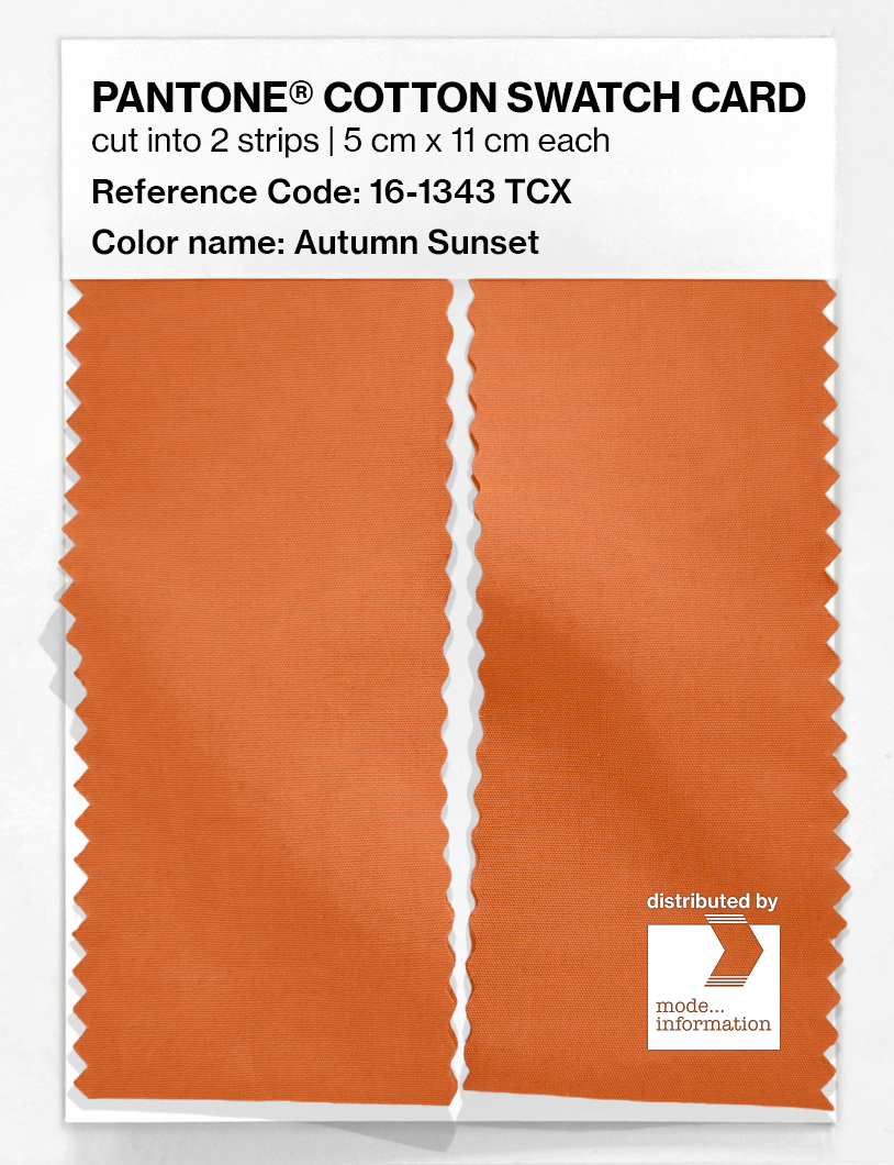 Product image 2 of the product “PANTONE® COTTON SWATCH CARD 16-1343 TCX Autumn Sunset ”