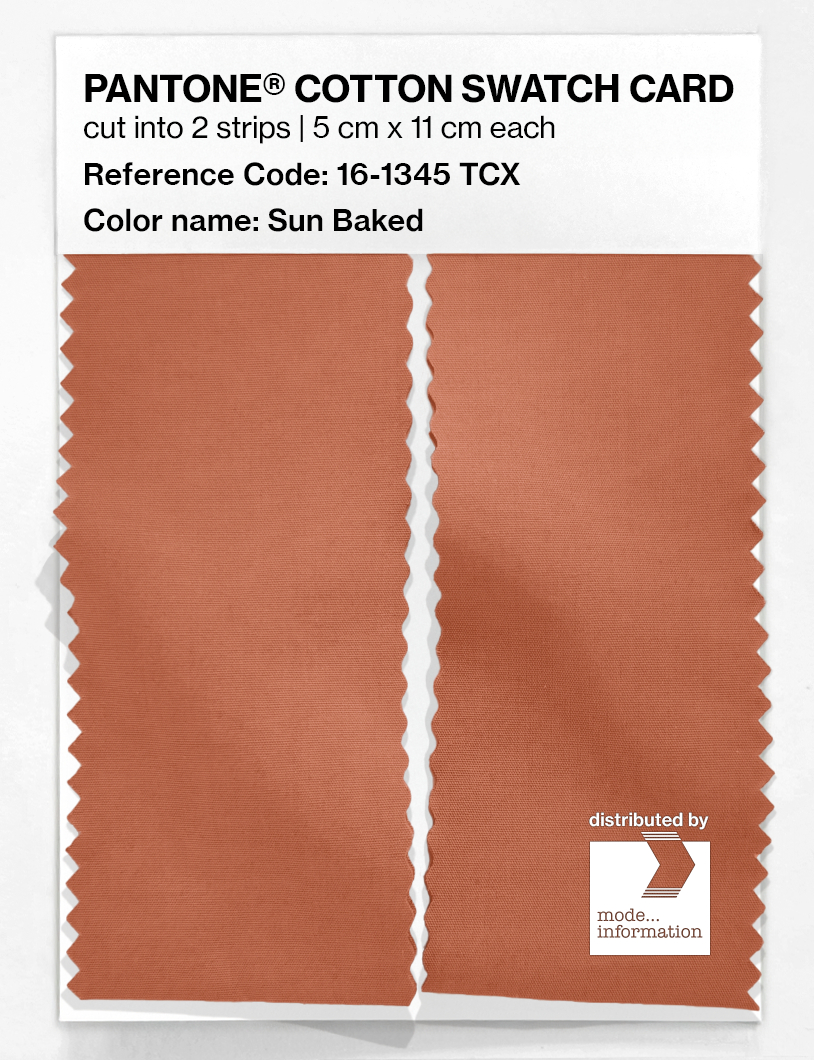 Product image 2 of the product “PANTONE® COTTON SWATCH CARD 16-1345 TCX Sun Baked ”