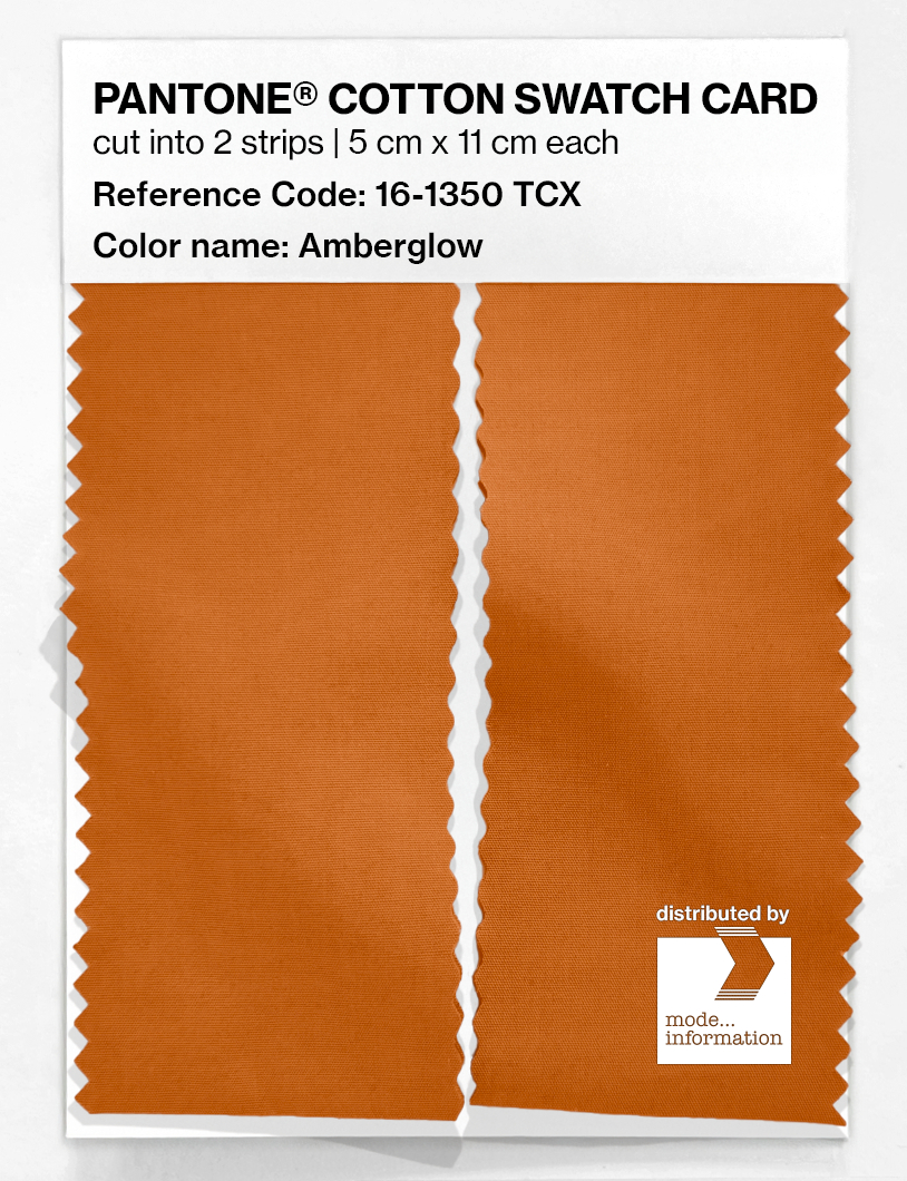 Product image 2 of the product “PANTONE® COTTON SWATCH CARD 16-1350 TCX Amberglow ”
