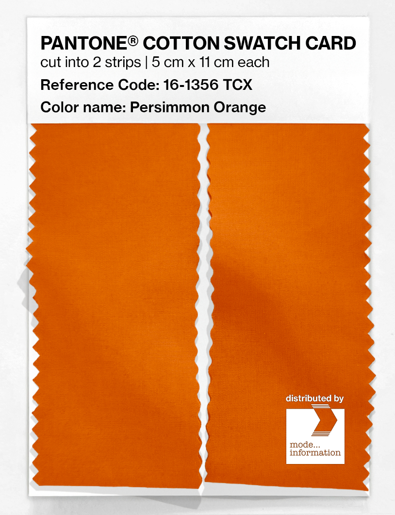 Artikelbild 2 des Artikels “PANTONE® COTTON SWATCH CARD 16-1356 TCX Persimmon Orange “