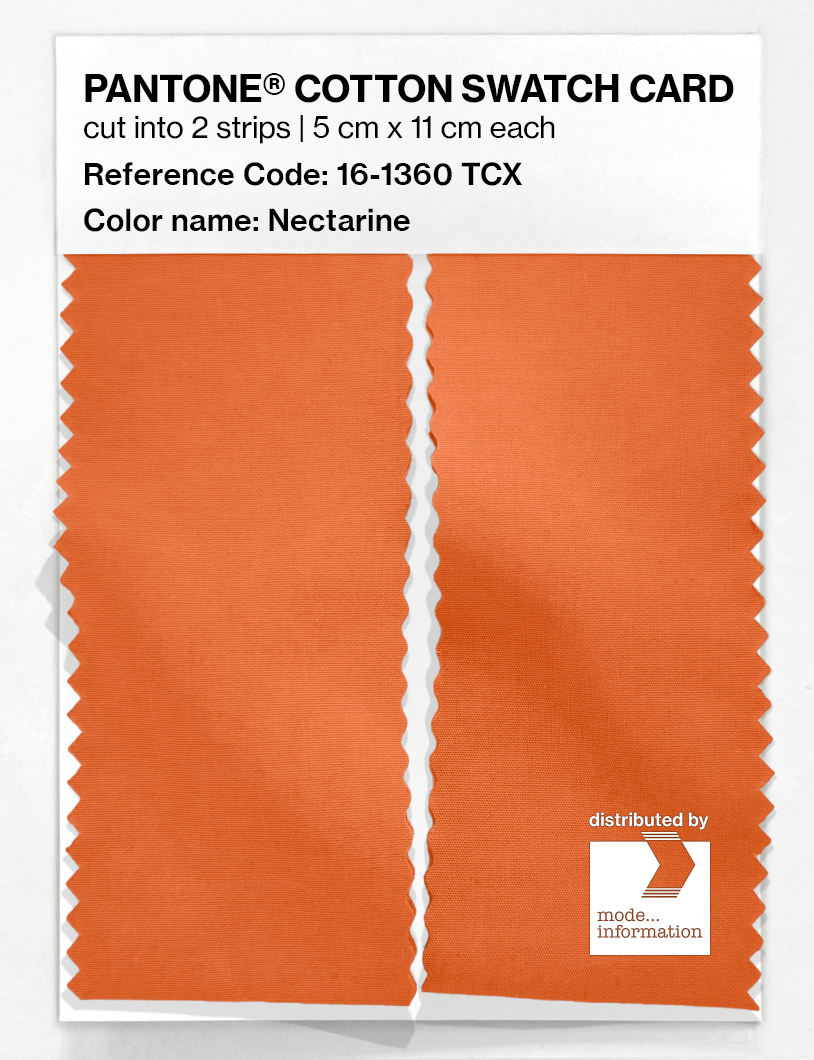 Product image 2 of the product “PANTONE® COTTON SWATCH CARD 16-1360 TCX Nectarine ”