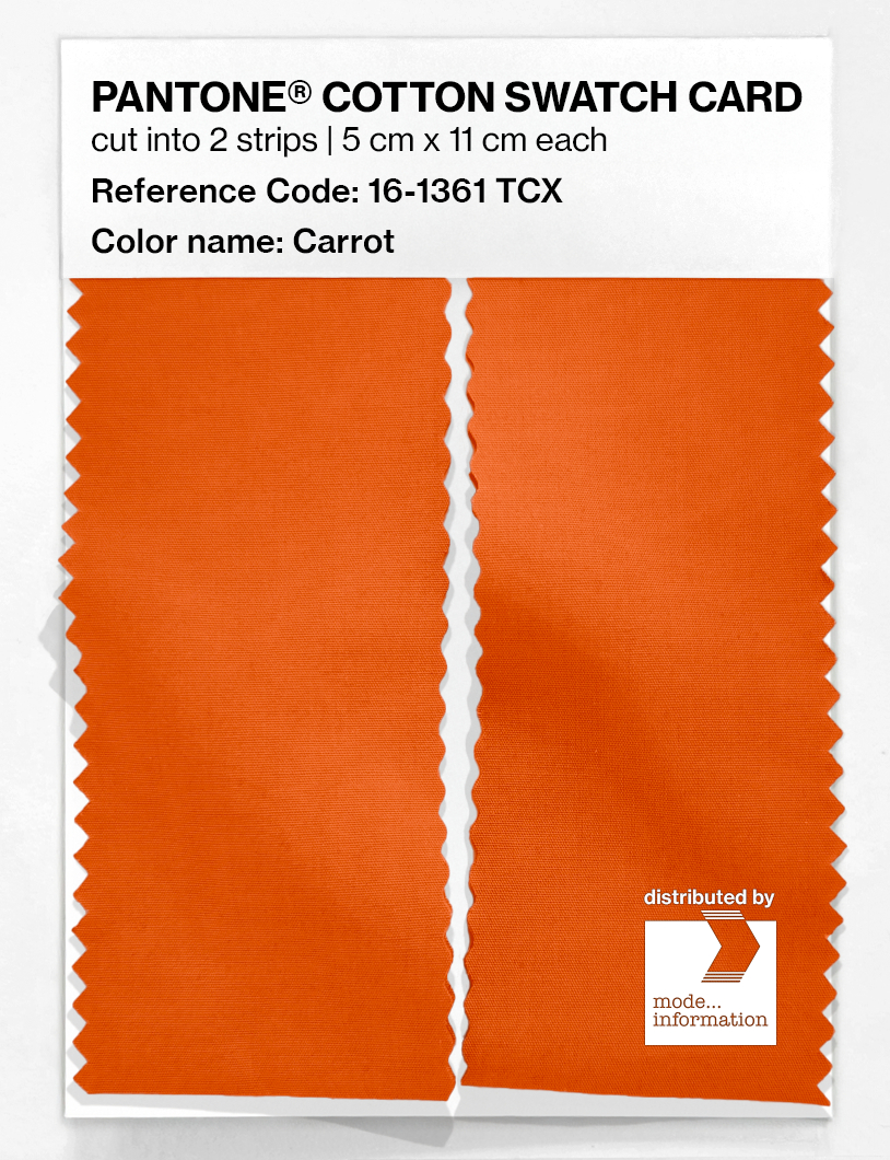 Product image 2 of the product “PANTONE® COTTON SWATCH CARD 16-1361 TCX Carrot ”