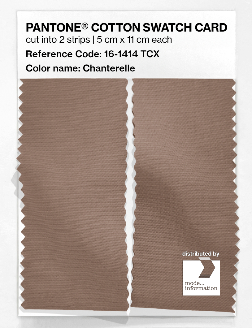 Product image 2 of the product “PANTONE® COTTON SWATCH CARD 16-1414 TCX Chanterelle ”