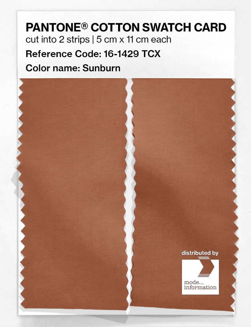 Product image 2 of the product “PANTONE® COTTON SWATCH CARD 16-1429 TCX Sunburn ”