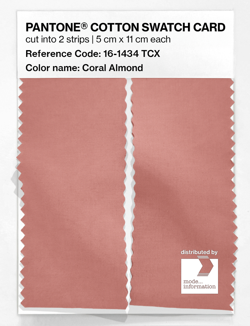 Product image 2 of the product “PANTONE® COTTON SWATCH CARD 16-1434 TCX Coral Almond ”
