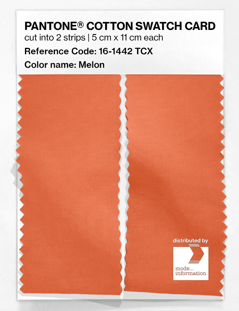 Product image 2 of the product “PANTONE® COTTON SWATCH CARD 16-1442 TCX Melon ”
