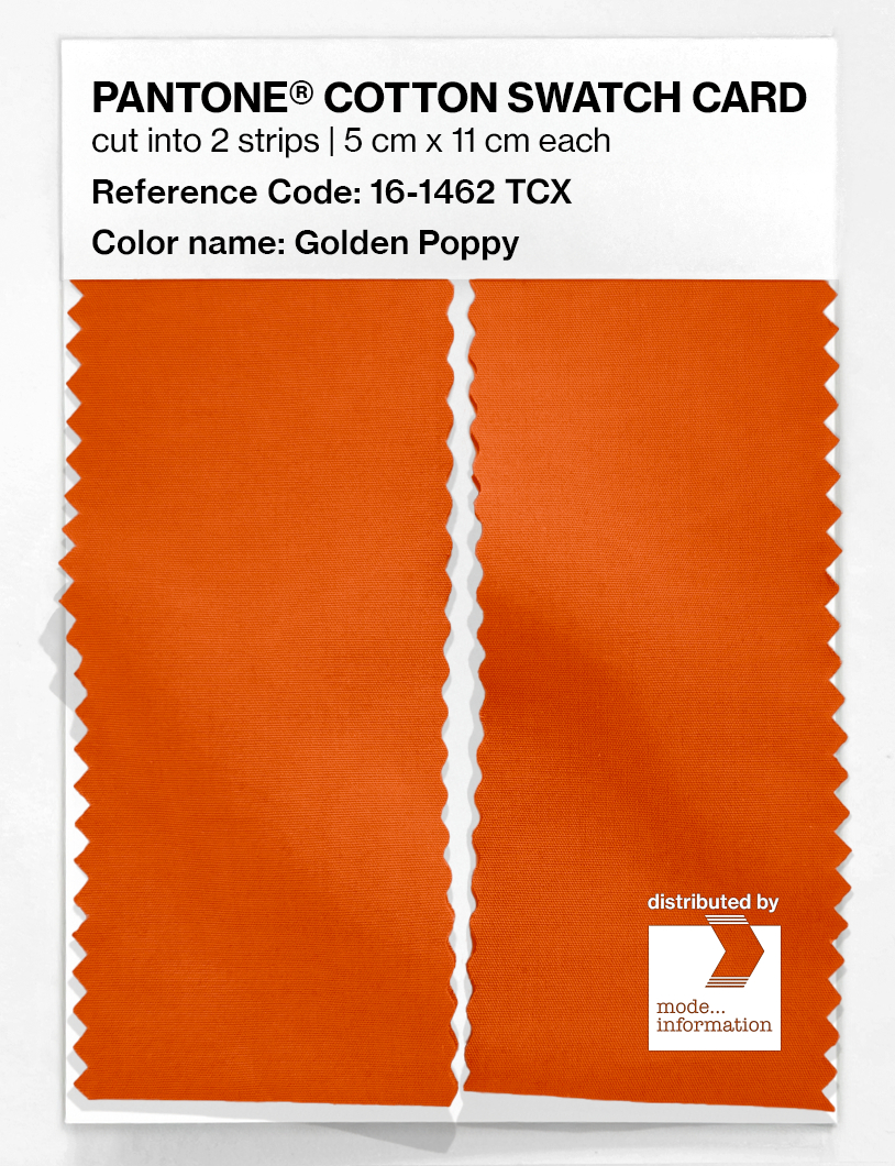 Artikelbild 2 des Artikels “PANTONE® COTTON SWATCH CARD 16-1462 TCX Golden Poppy “