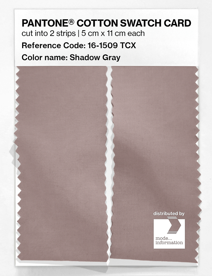 Product image 2 of the product “PANTONE® COTTON SWATCH CARD 16-1509 TCX Shadow Gray ”