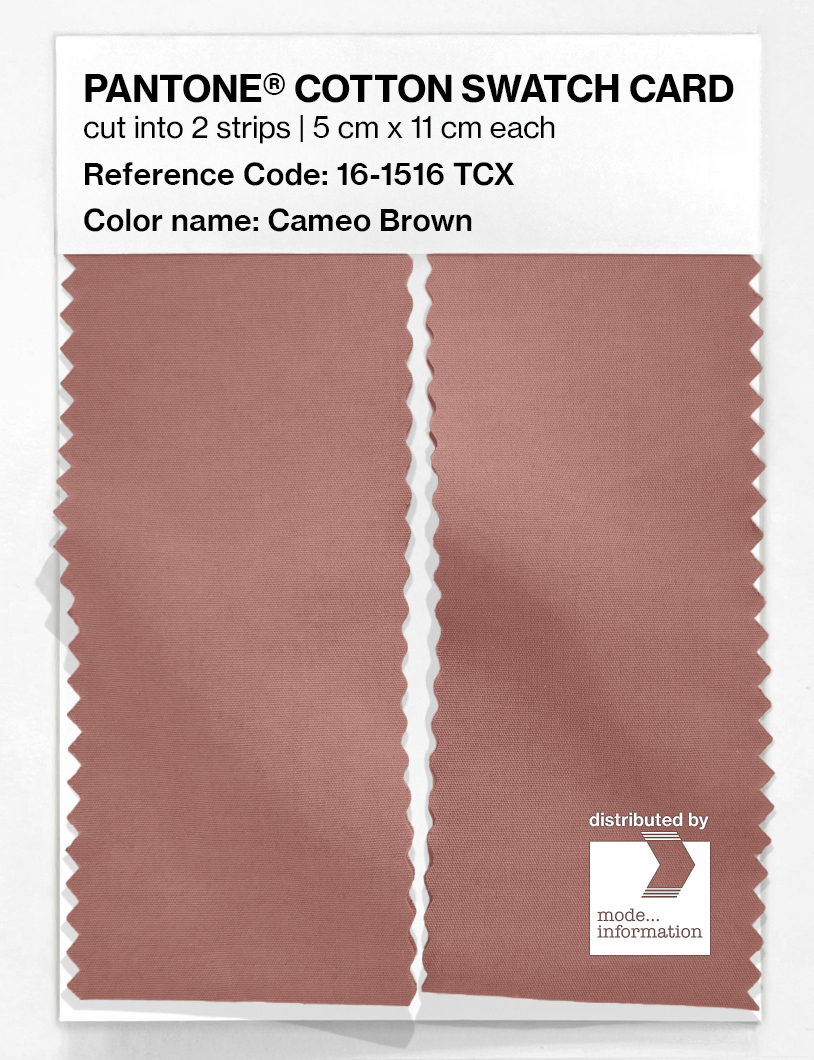 Product image 2 of the product “PANTONE® COTTON SWATCH CARD 16-1516 TCX Cameo Brown ”