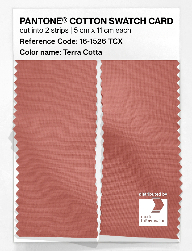 Product image 2 of the product “PANTONE® COTTON SWATCH CARD 16-1526 TCX Terra Cotta ”