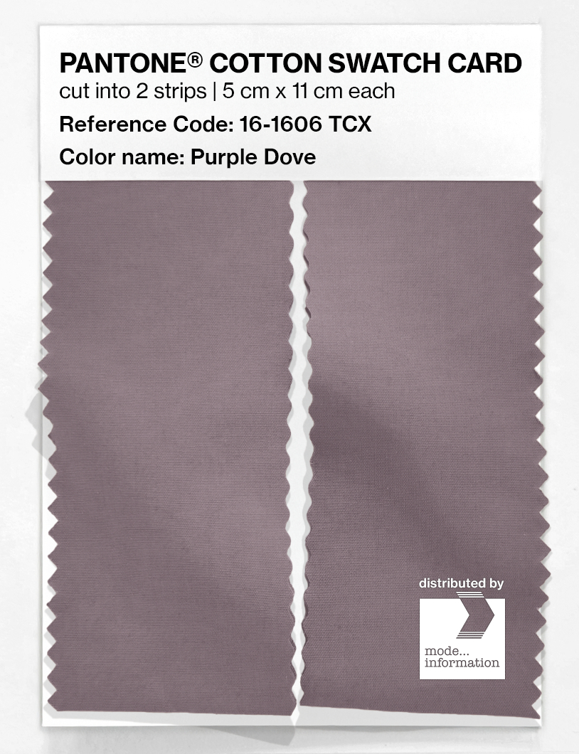 Product image 2 of the product “PANTONE® COTTON SWATCH CARD 16-1606 TCX Purple Dove ”