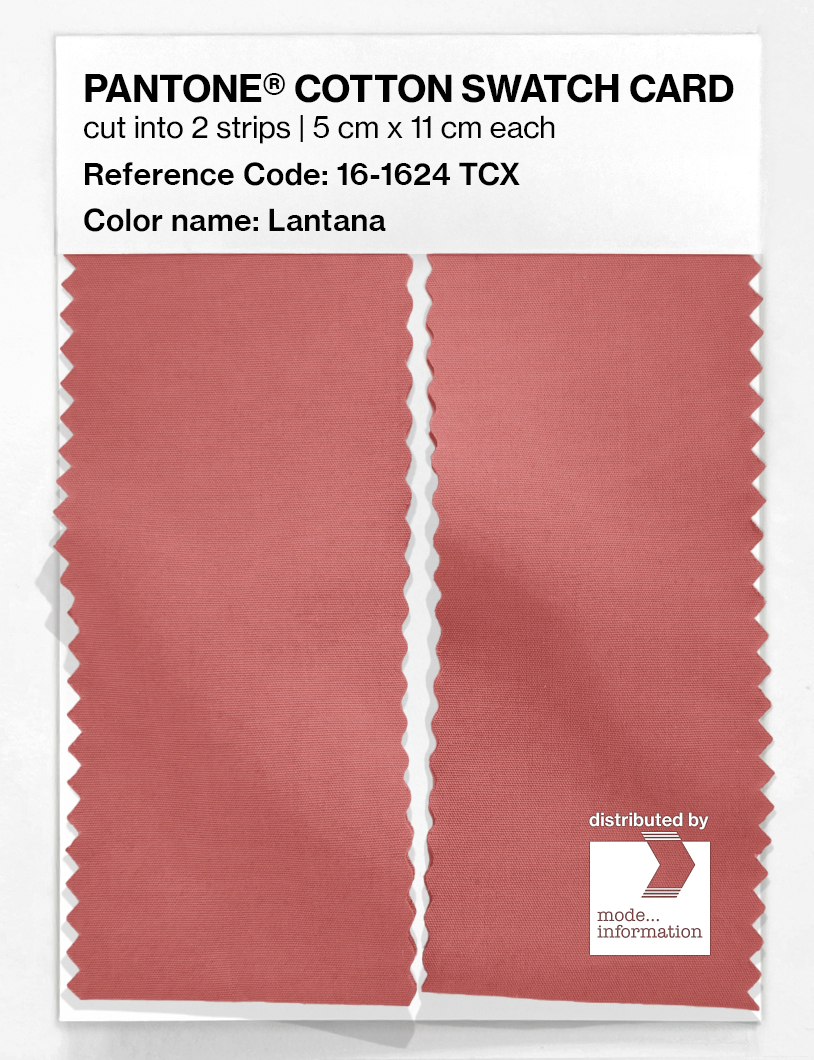 Product image 2 of the product “PANTONE® COTTON SWATCH CARD 16-1624 TCX Lantana ”