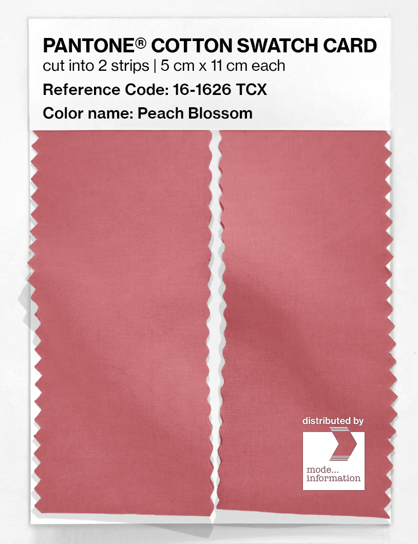 Product image 2 of the product “PANTONE® COTTON SWATCH CARD 16-1626 TCX Peach Blossom ”