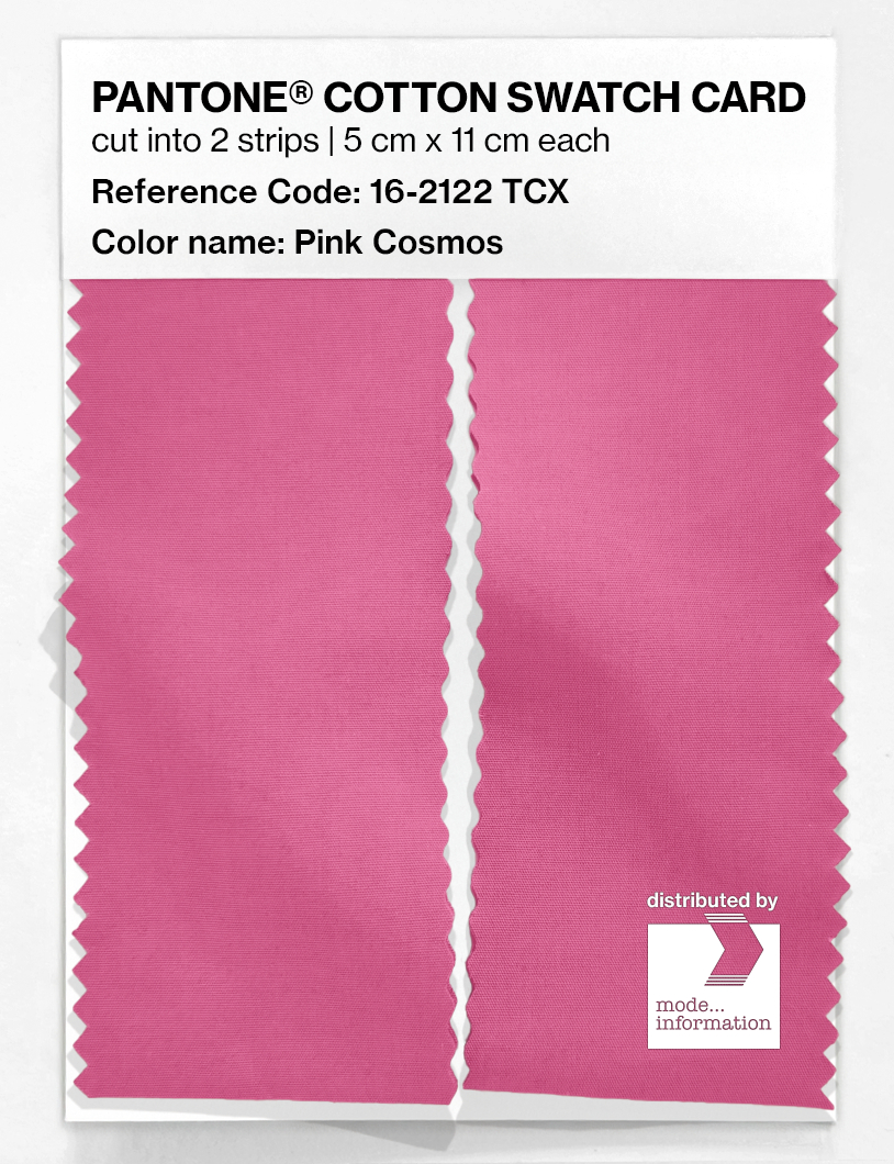 Product image 2 of the product “PANTONE® COTTON SWATCH CARD 16-2122 TCX Pink Cosmos ”